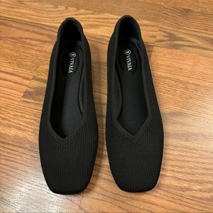 VIVAIA Womens Square-Toe V-Cut Flats Margot 2.0 Sz 10